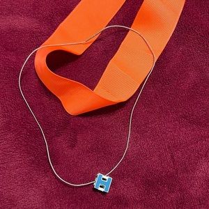 Hermes cube necklace